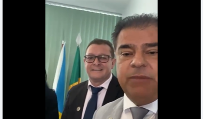 Imagem da notícia Prefeito de Alcinópolis, Dalmy Crisostomo visita senador de MS em Brasília